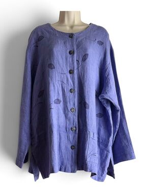 Cotton Connection Floral 100% Linen Jacket